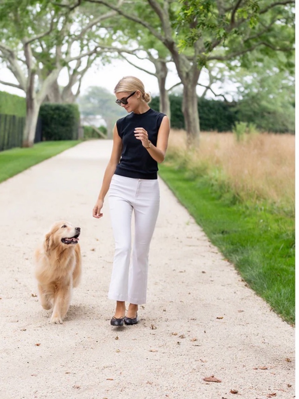 Julia Amory Twill Bell Pant - Egret